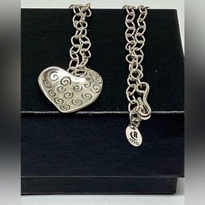 NIB! 925 18” Necklace Heart Pendant